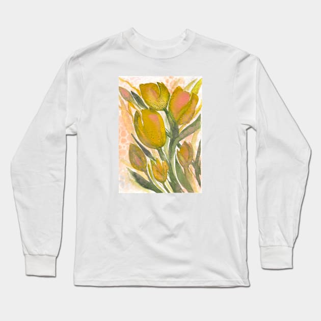 Rustic Tulips Long Sleeve T-Shirt by Tstafford